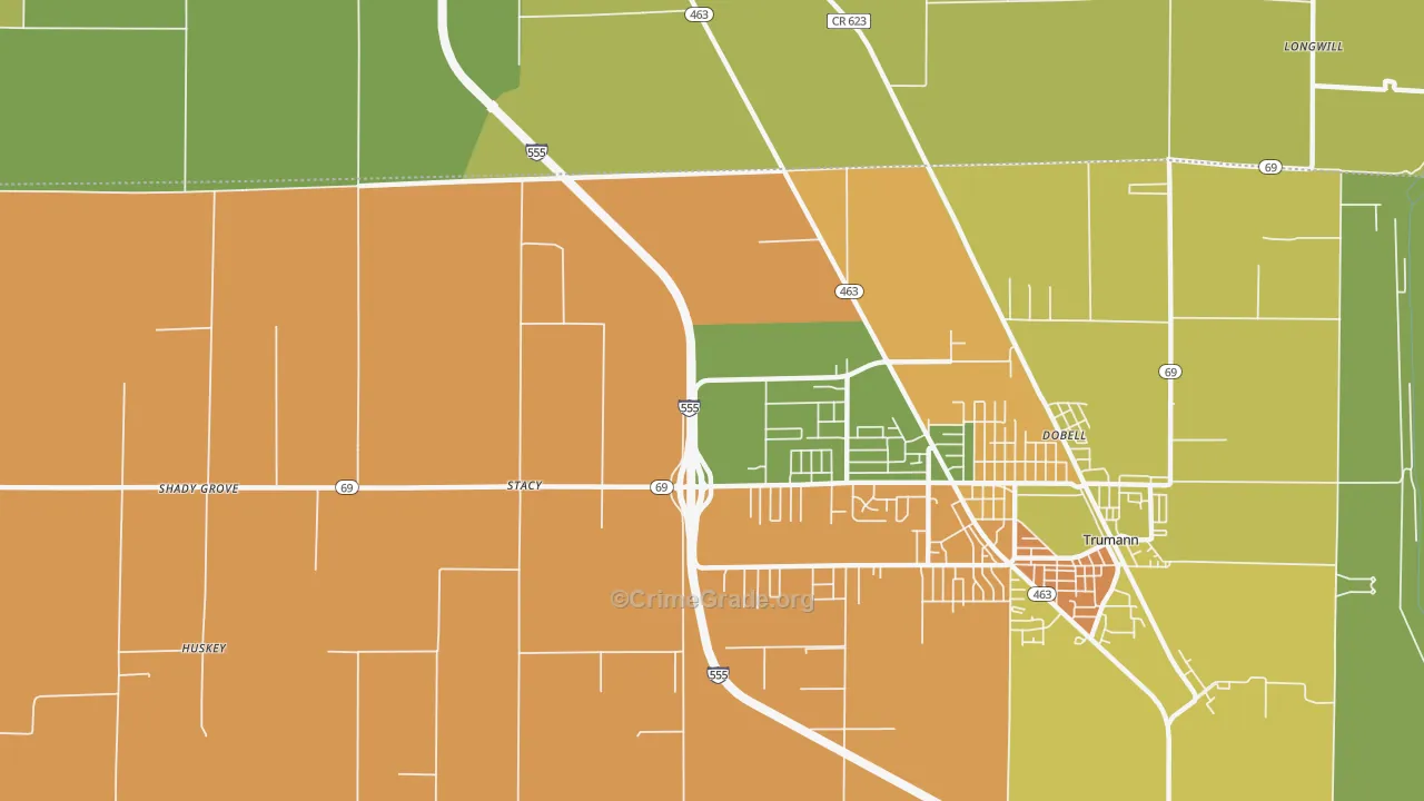 Stacy, AR Map of Assault Rates