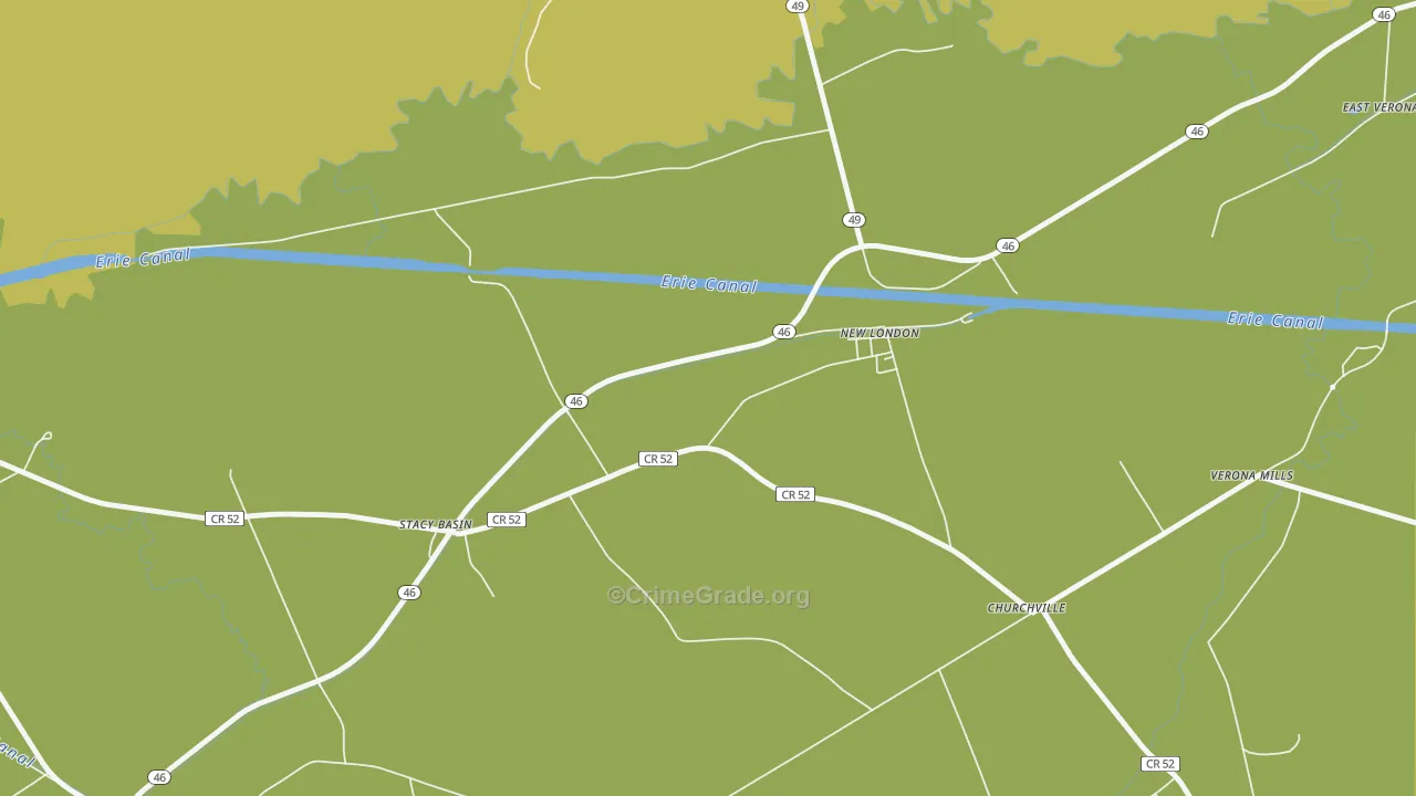 Stacy Basin, NY Map of Assault Rates