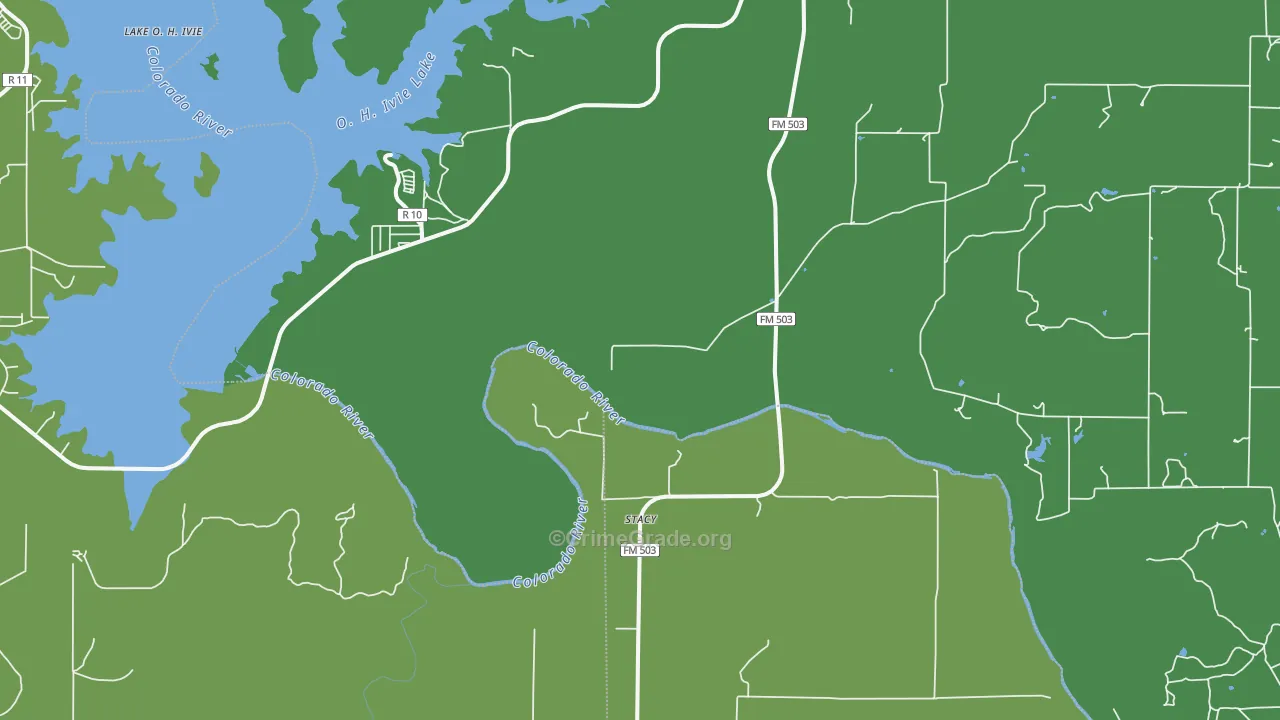 Stacy, TX Map of Assault Rates