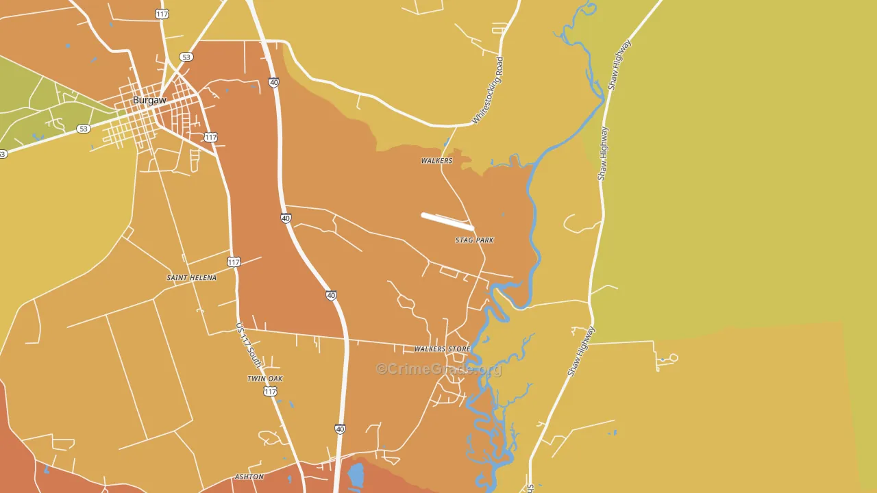 Stag Park, NC Map of Assault Rates