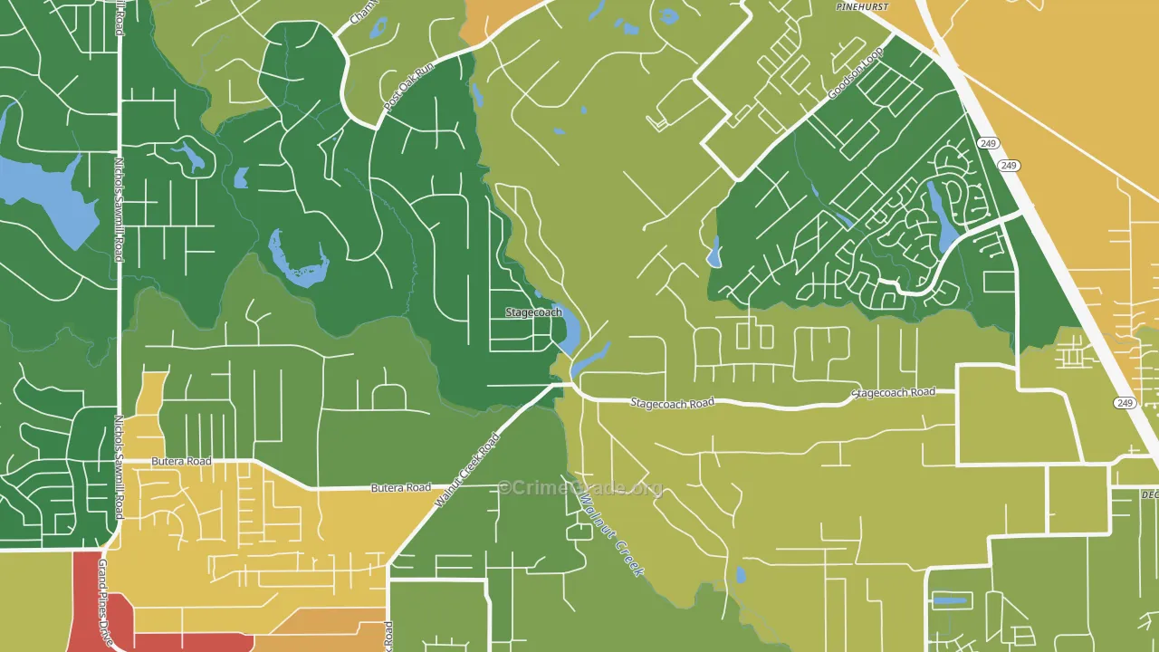Stagecoach, TX Map of Assault Rates