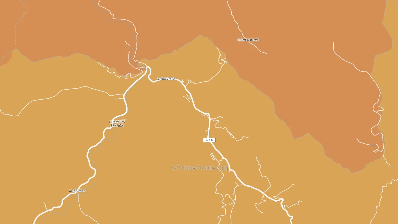 Stainville, TN Map of Assault Rates