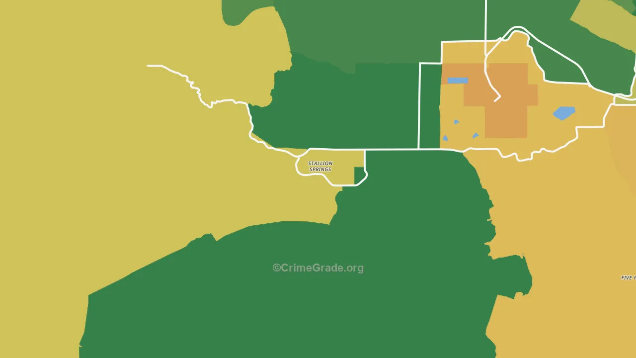 Stallion Springs, CA Map of Assault Rates