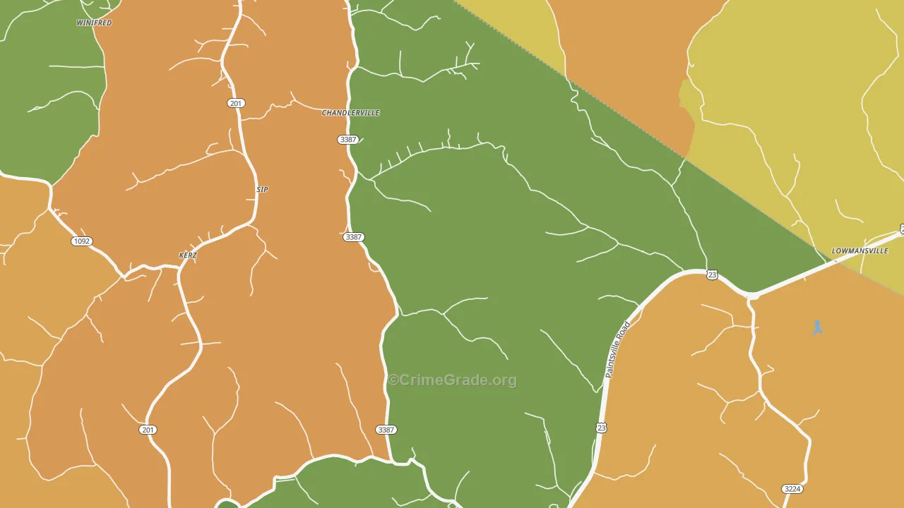 Stambaugh, KY Map of Assault Rates