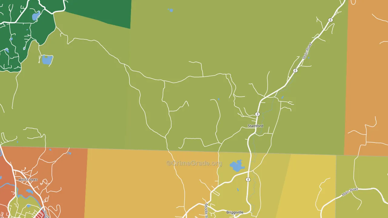 Stamford, VT Map of Assault Rates