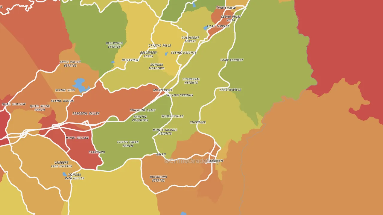 Standard, CA Map of Assault Rates