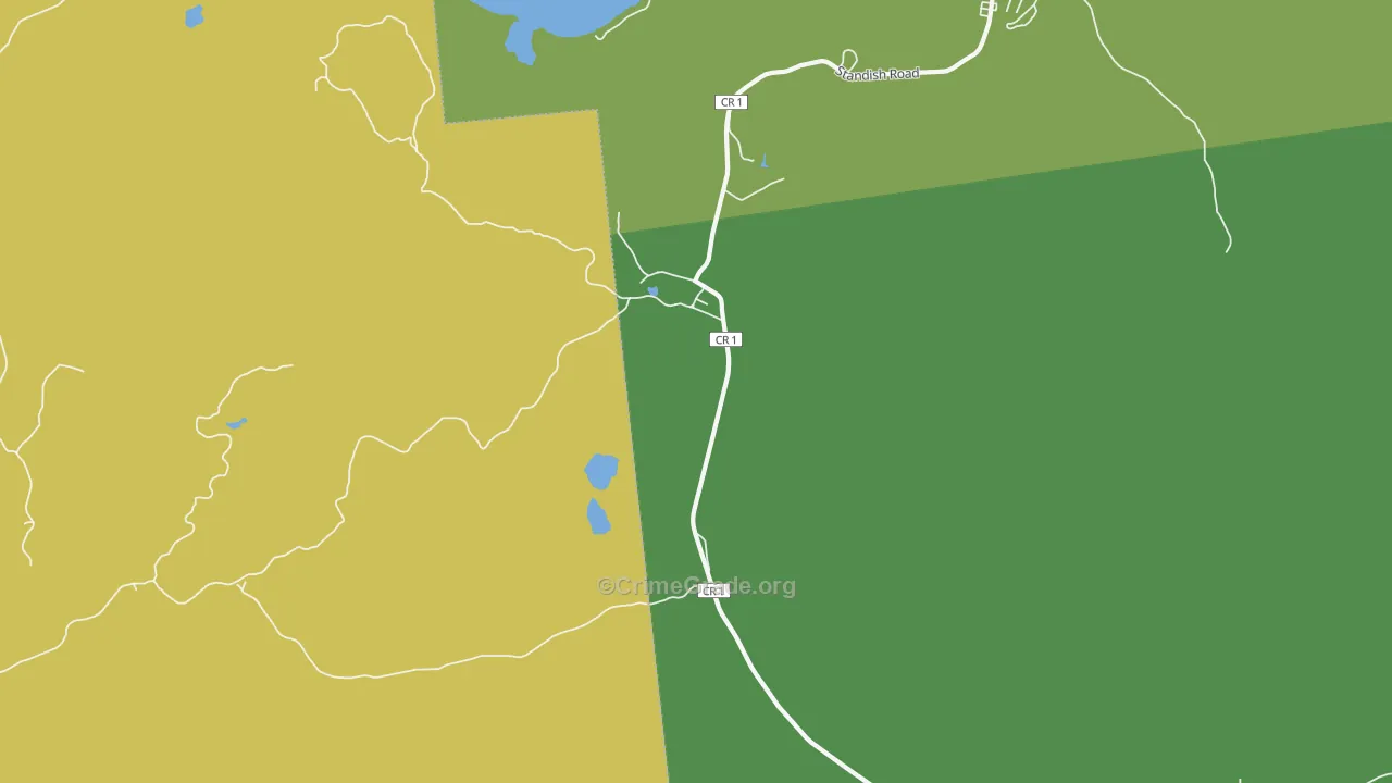 Standish, NY Map of Assault Rates