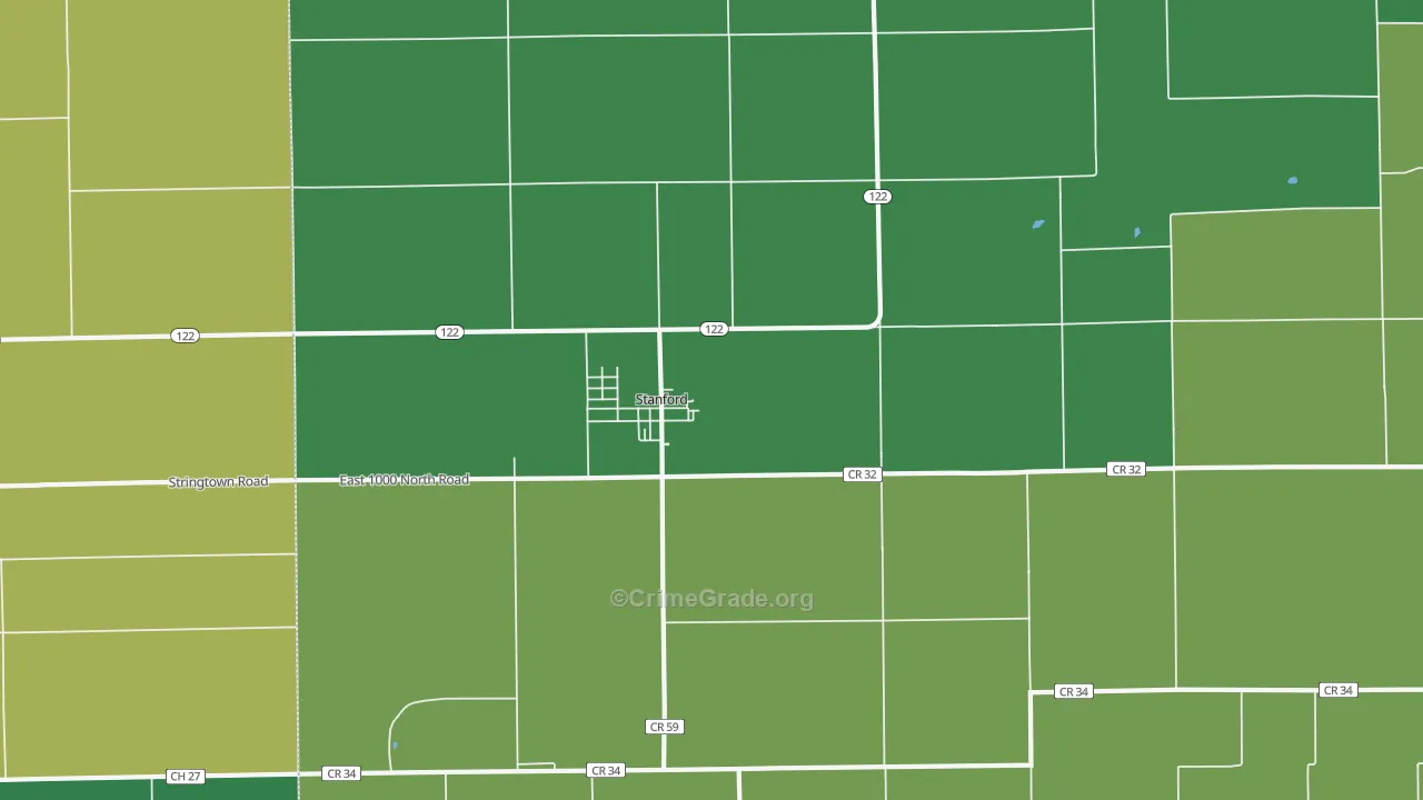 Stanford, IL Map of Assault Rates