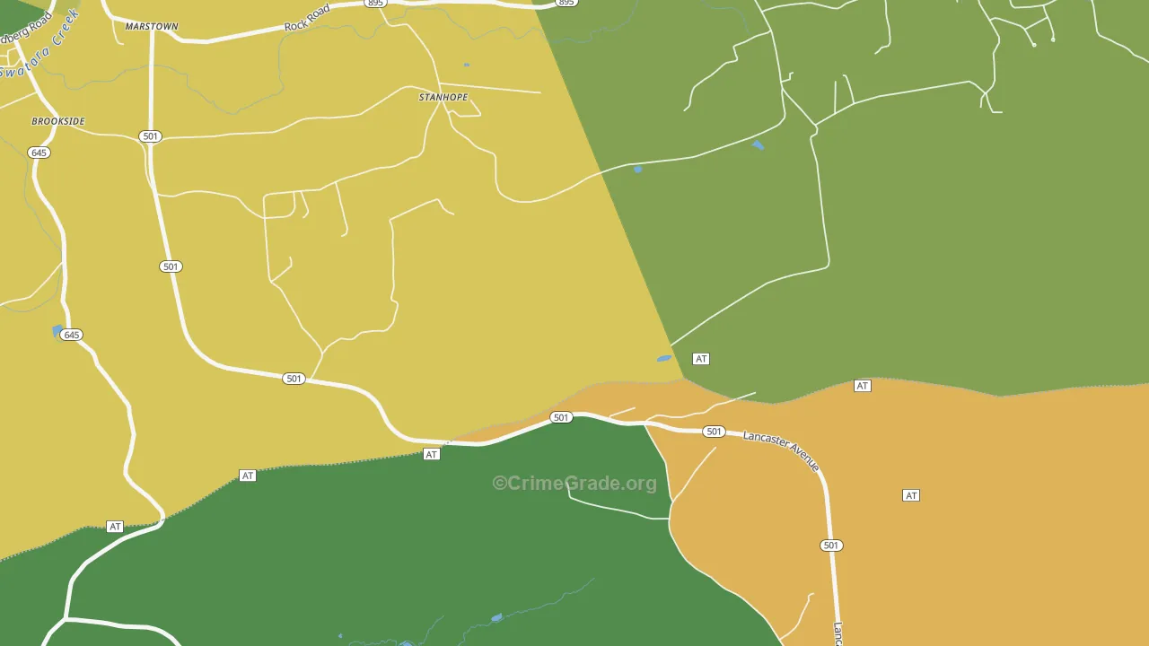 Stanhope, PA Map of Assault Rates