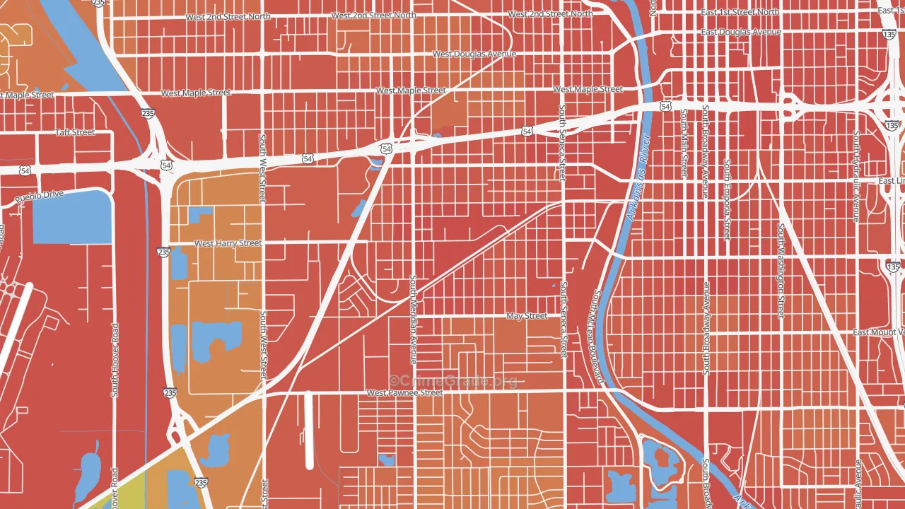 Stanley-Aley, Wichita, KS Map of Assault Rates