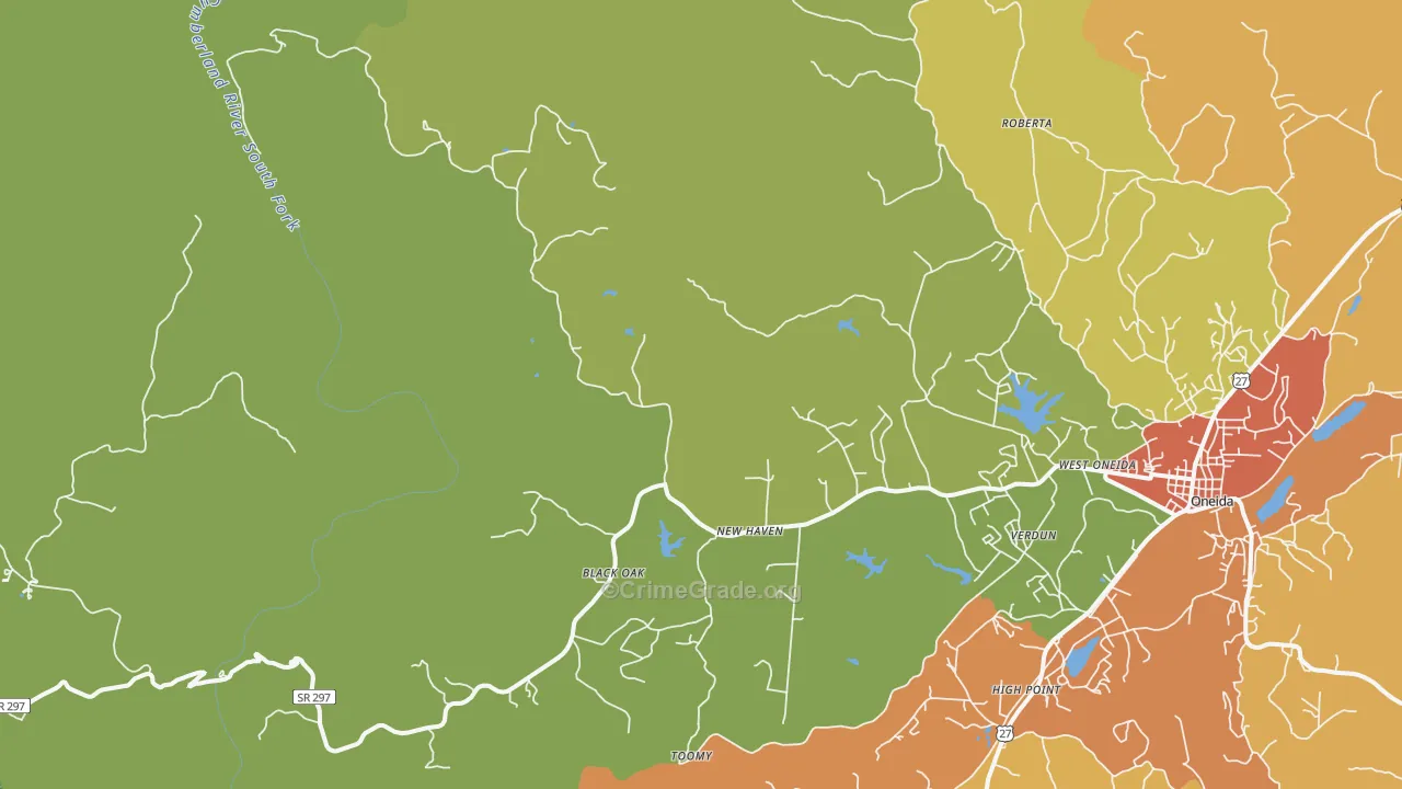 Stanley Junction, TN Map of Assault Rates