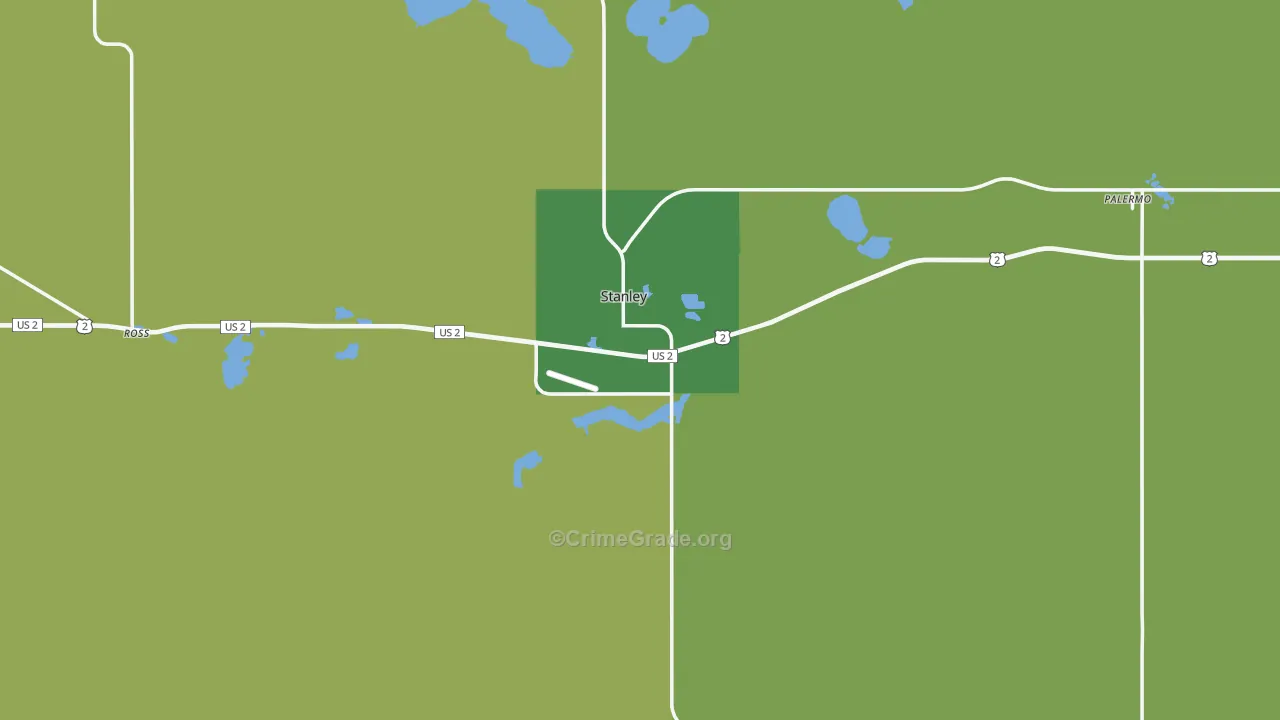 Stanley, ND Map of Assault Rates