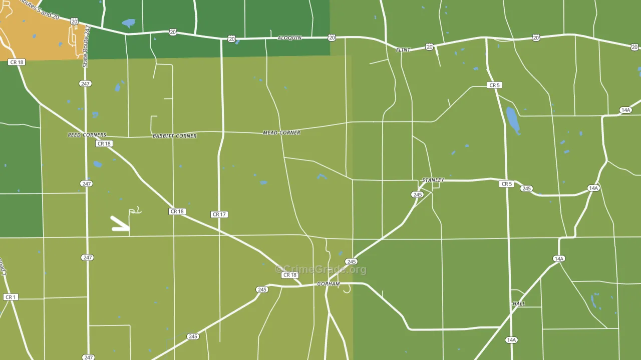 Stanley, NY Map of Assault Rates