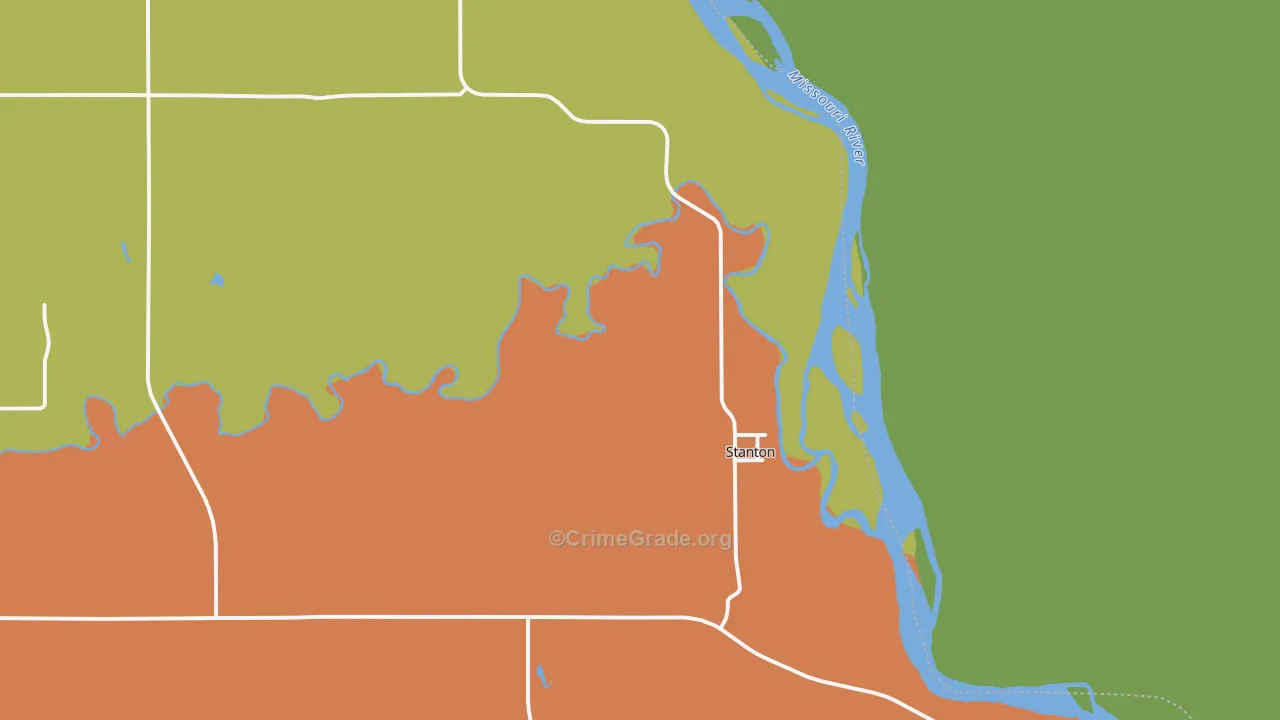 Stanton, ND Map of Assault Rates