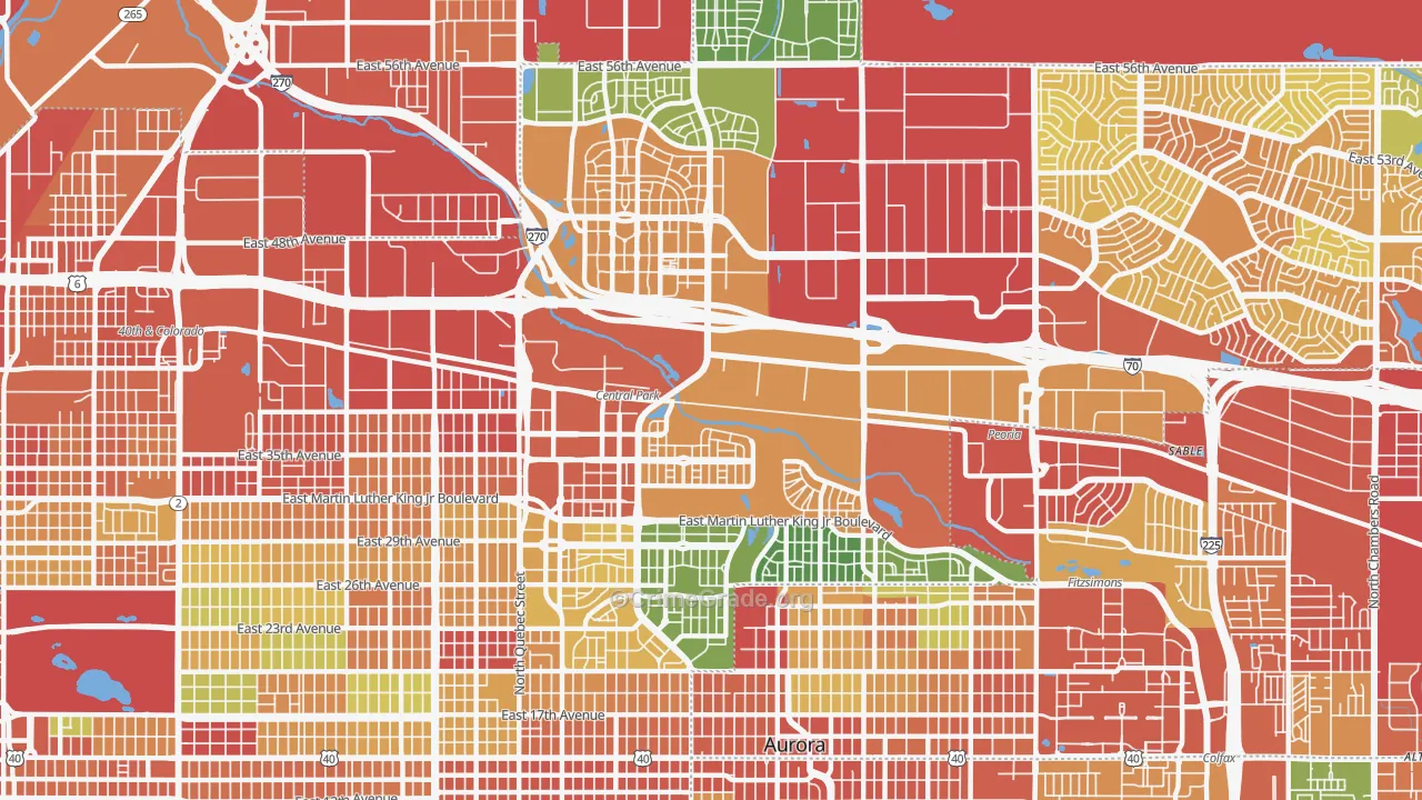 Stapleton, Denver, CO Map of Assault Rates