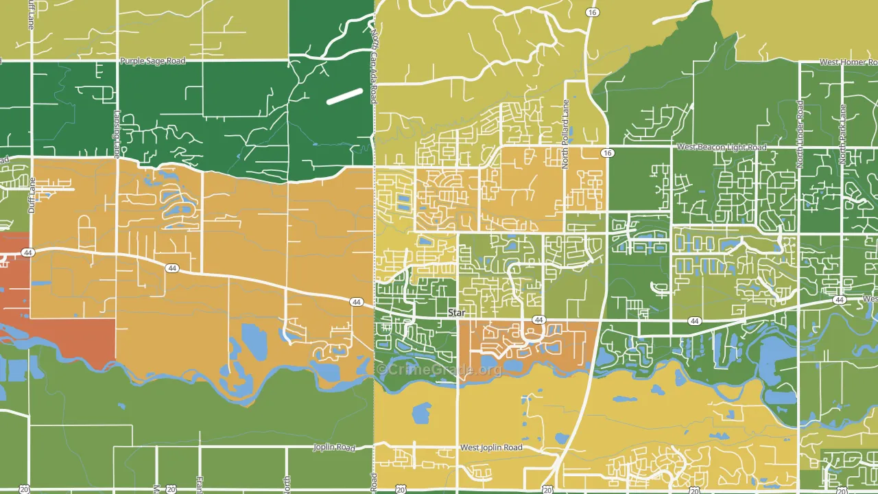 Star, ID Map of Assault Rates