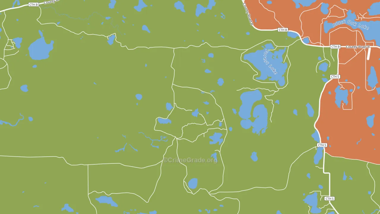 Star Lake, WI Map of Assault Rates