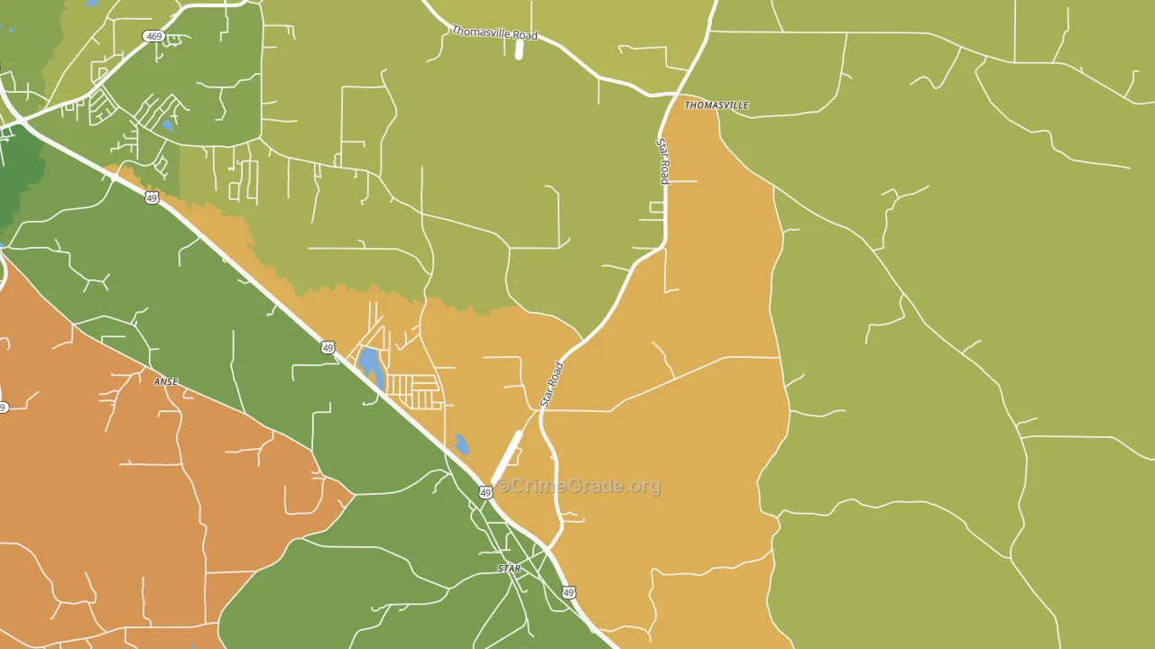 Star, MS Map of Assault Rates