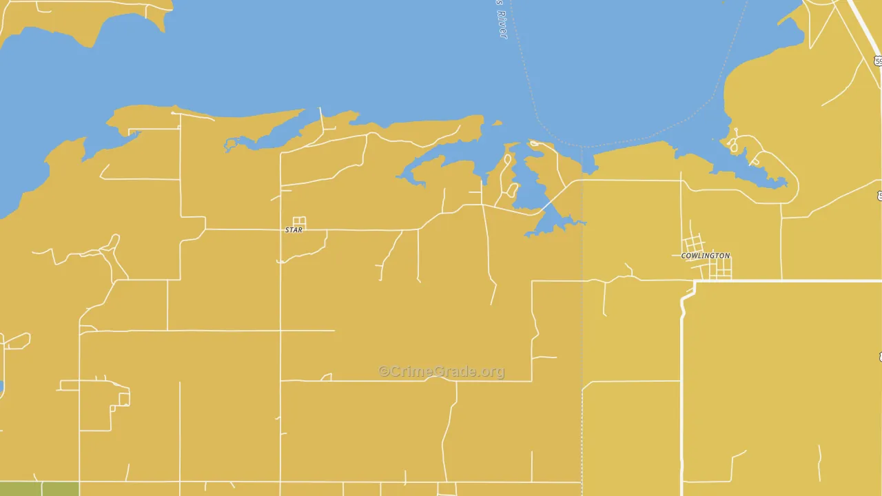 Star, OK Map of Assault Rates