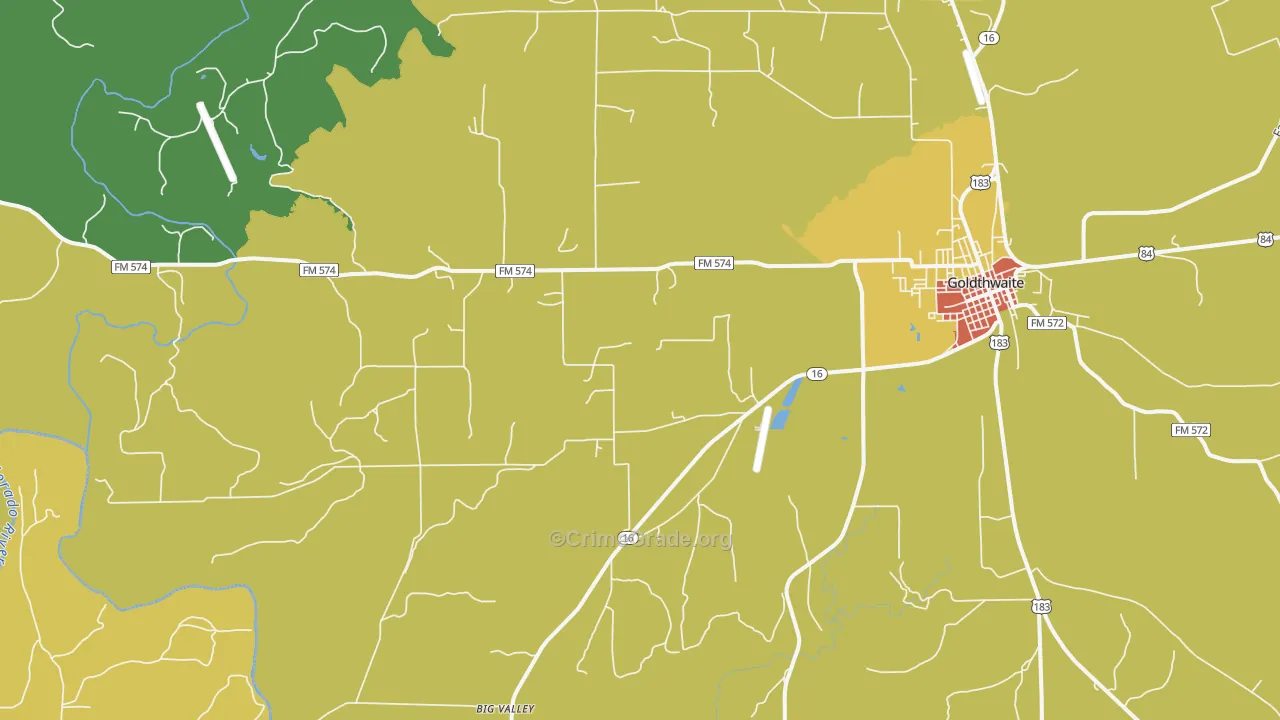 Star, TX Map of Assault Rates