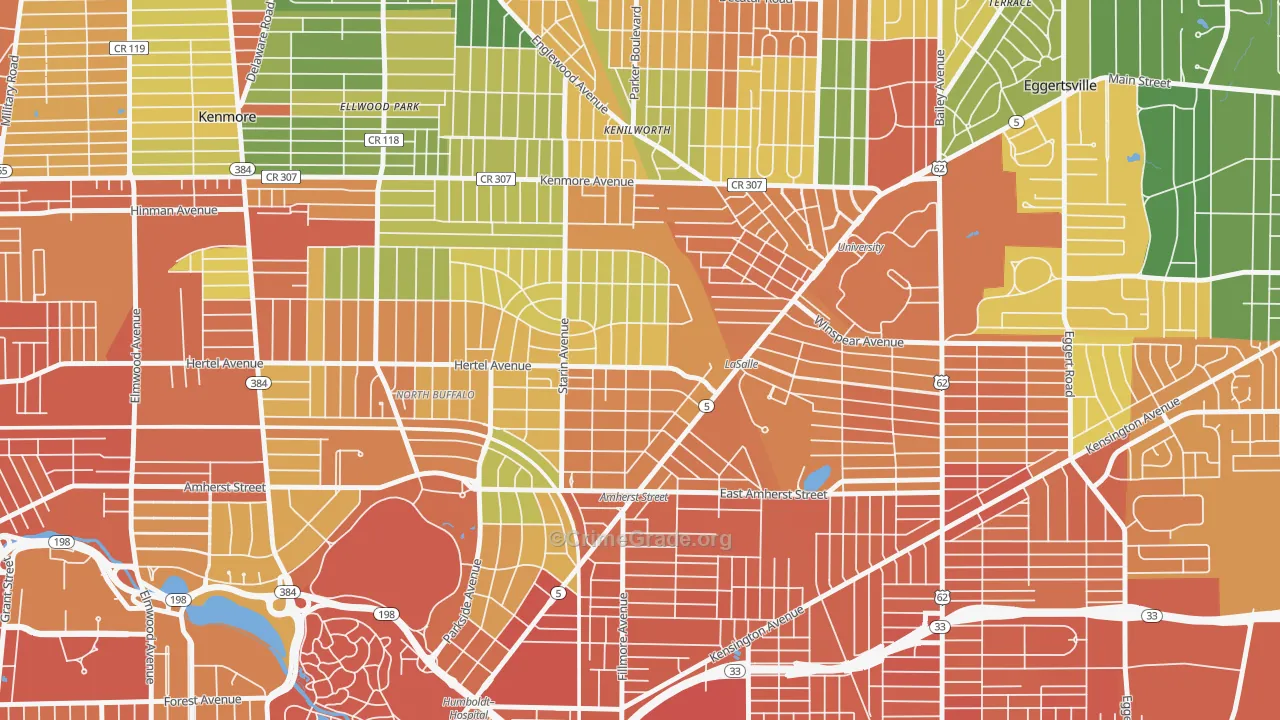 Starin Central, Buffalo, NY Map of Assault Rates