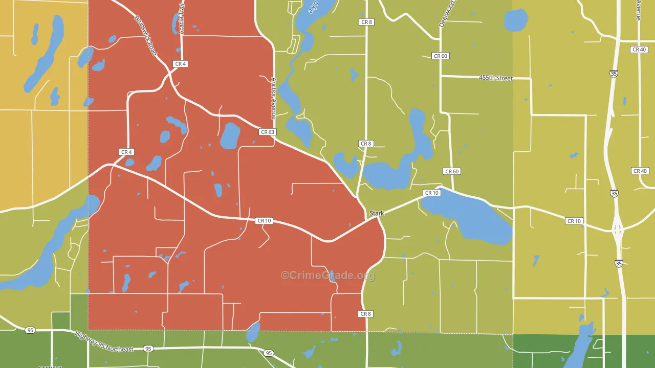 Stark, MN Map of Assault Rates