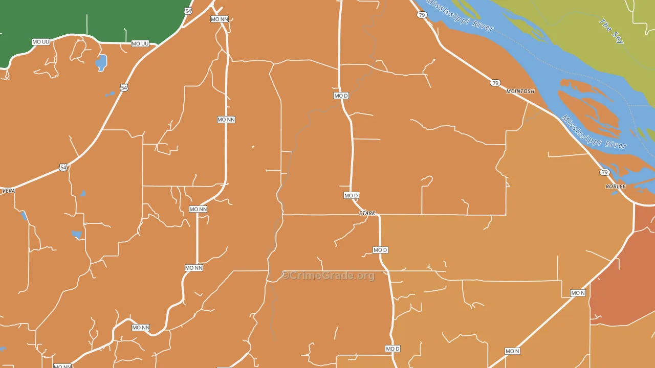 Stark, MO Map of Assault Rates