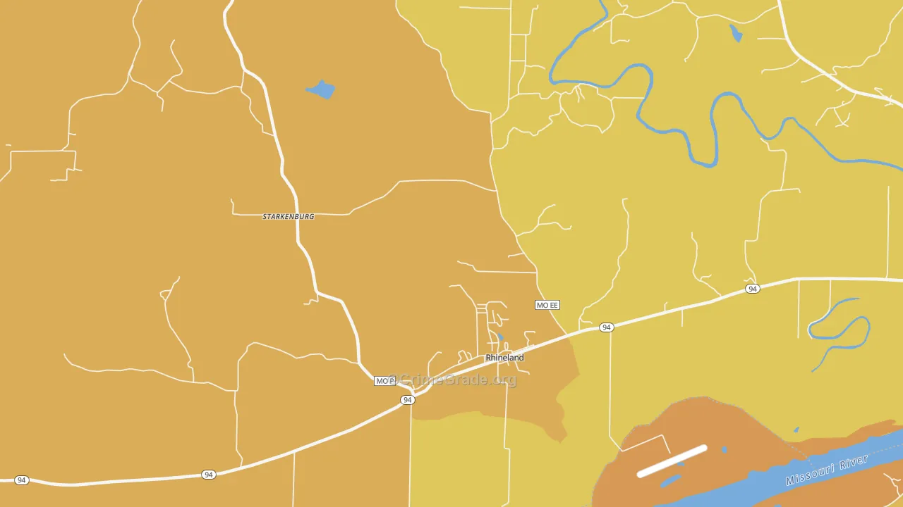 Starkenburg, MO Map of Assault Rates