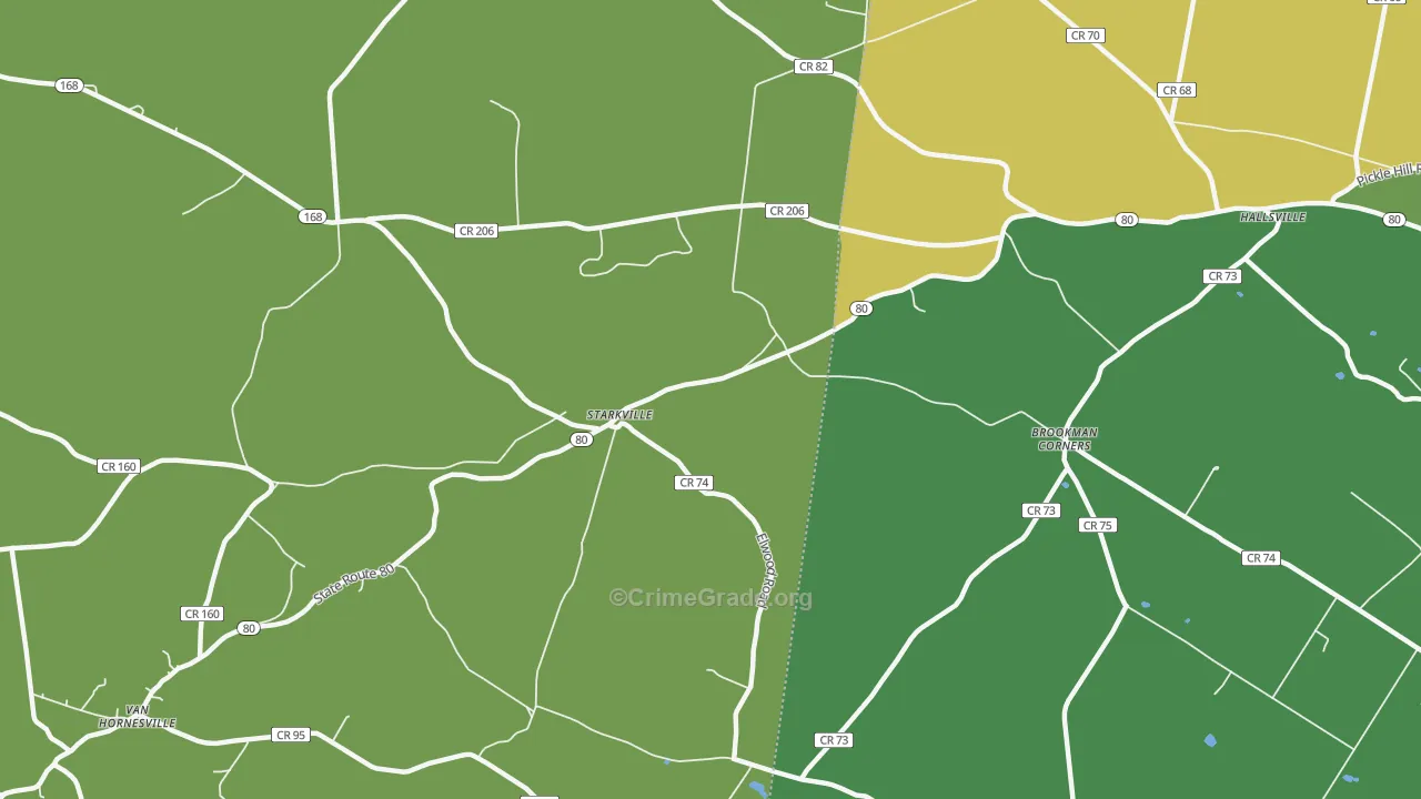 Starkville, NY Map of Assault Rates