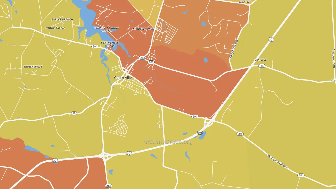 Starr, MD Map of Assault Rates