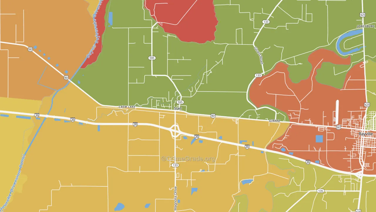 Start, LA Map of Assault Rates