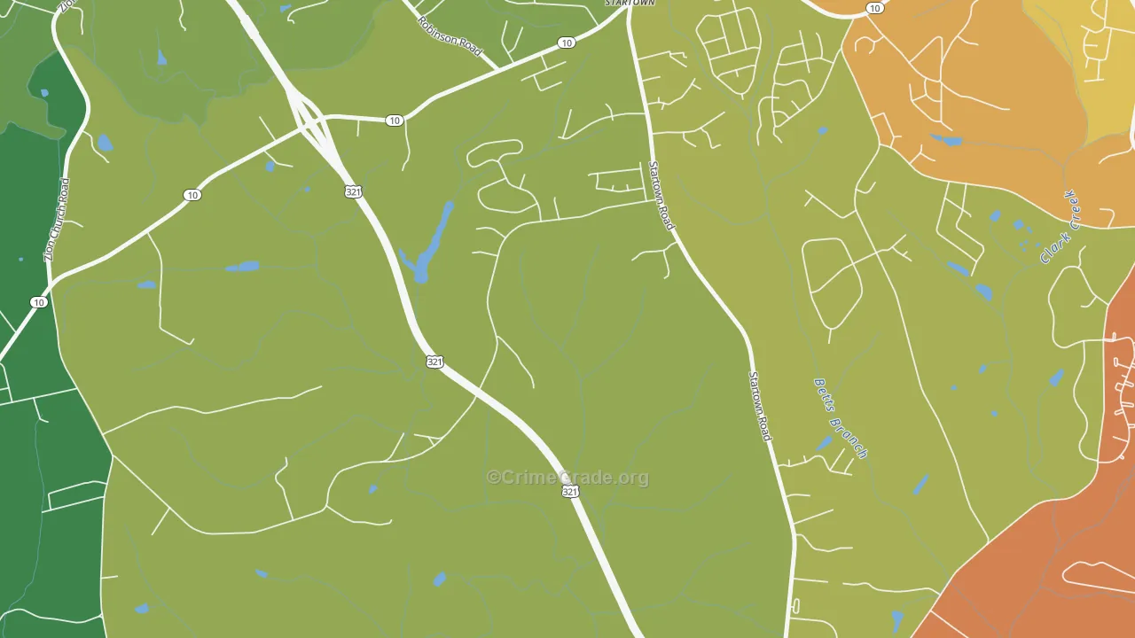Startown, NC Map of Assault Rates