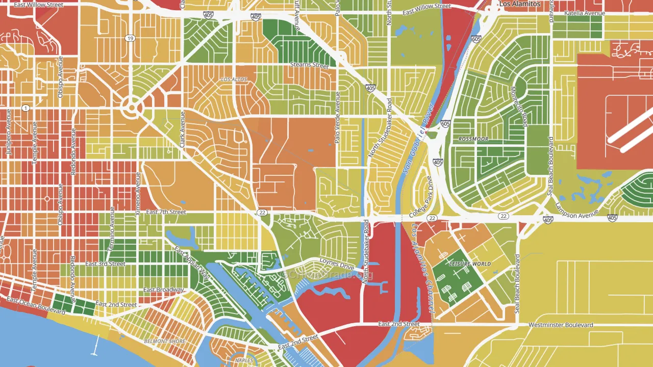 State College Area, Long Beach, CA Map of Assault Rates