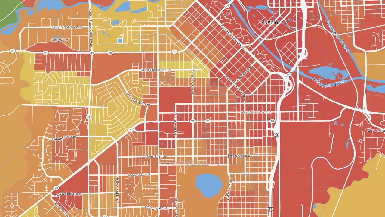 State Fair, Pueblo, CO Map of Assault Rates