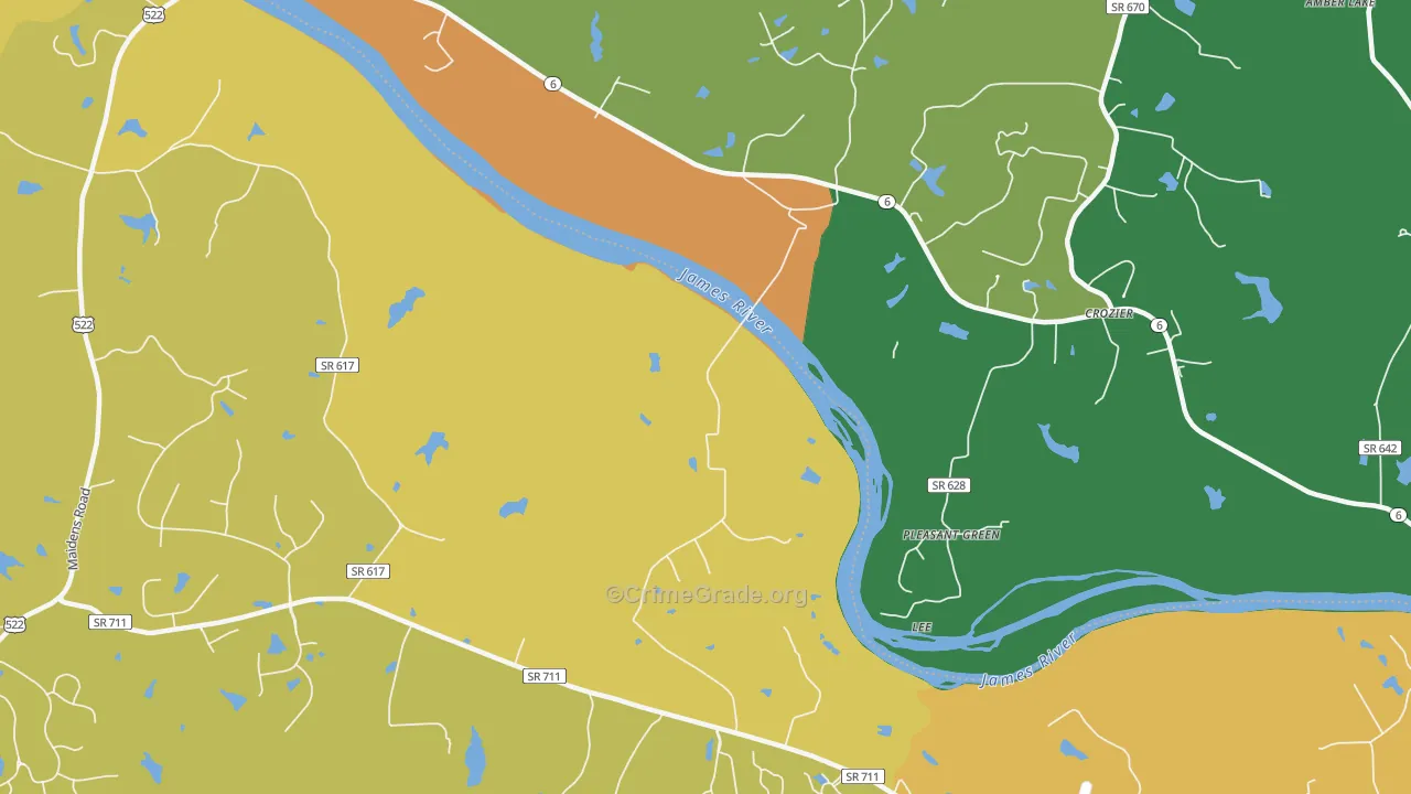 State Farm, VA Map of Assault Rates