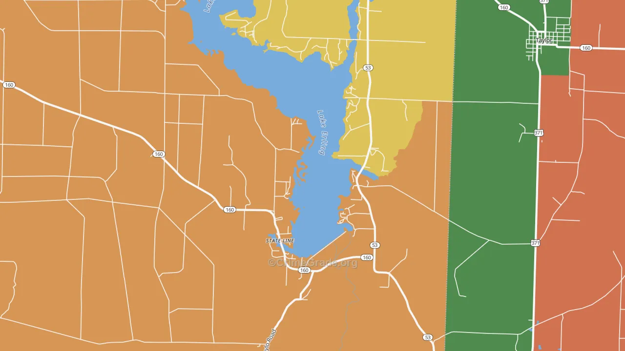 State Line, AR Map of Assault Rates
