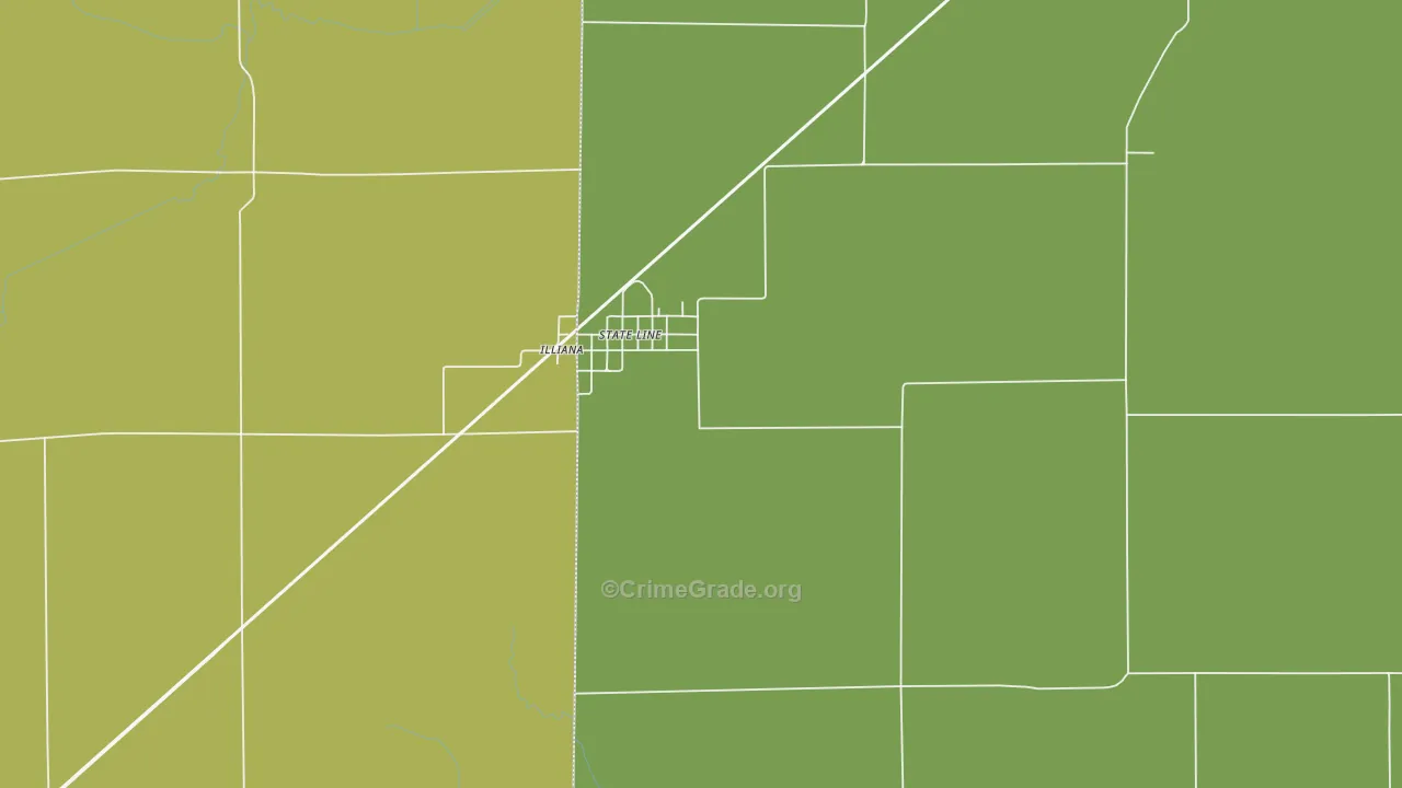 State Line City, IN Map of Assault Rates