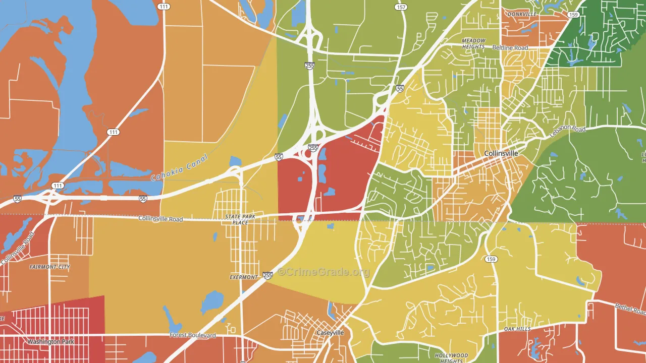State Park Place, IL Map of Assault Rates