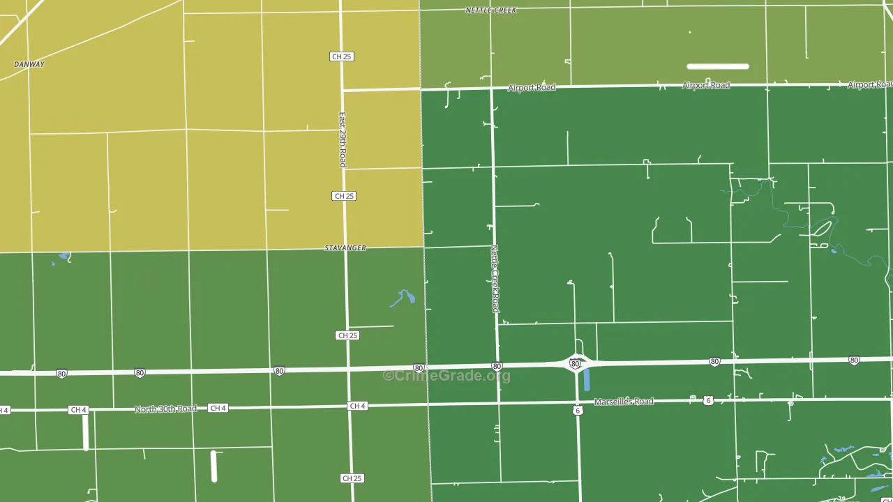 Stavanger, IL Map of Assault Rates