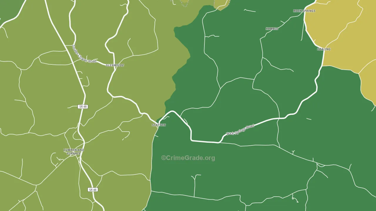 Stayton, TN Map of Assault Rates