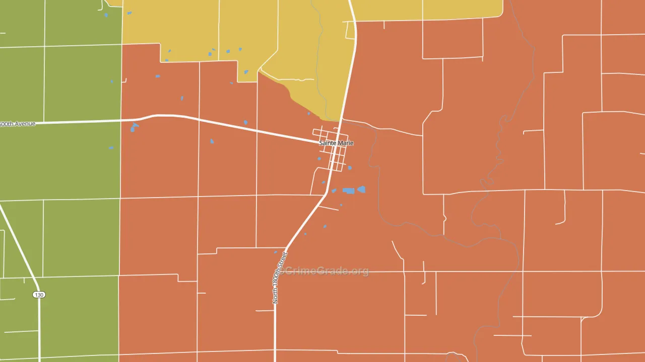 Ste. Marie, IL Map of Assault Rates