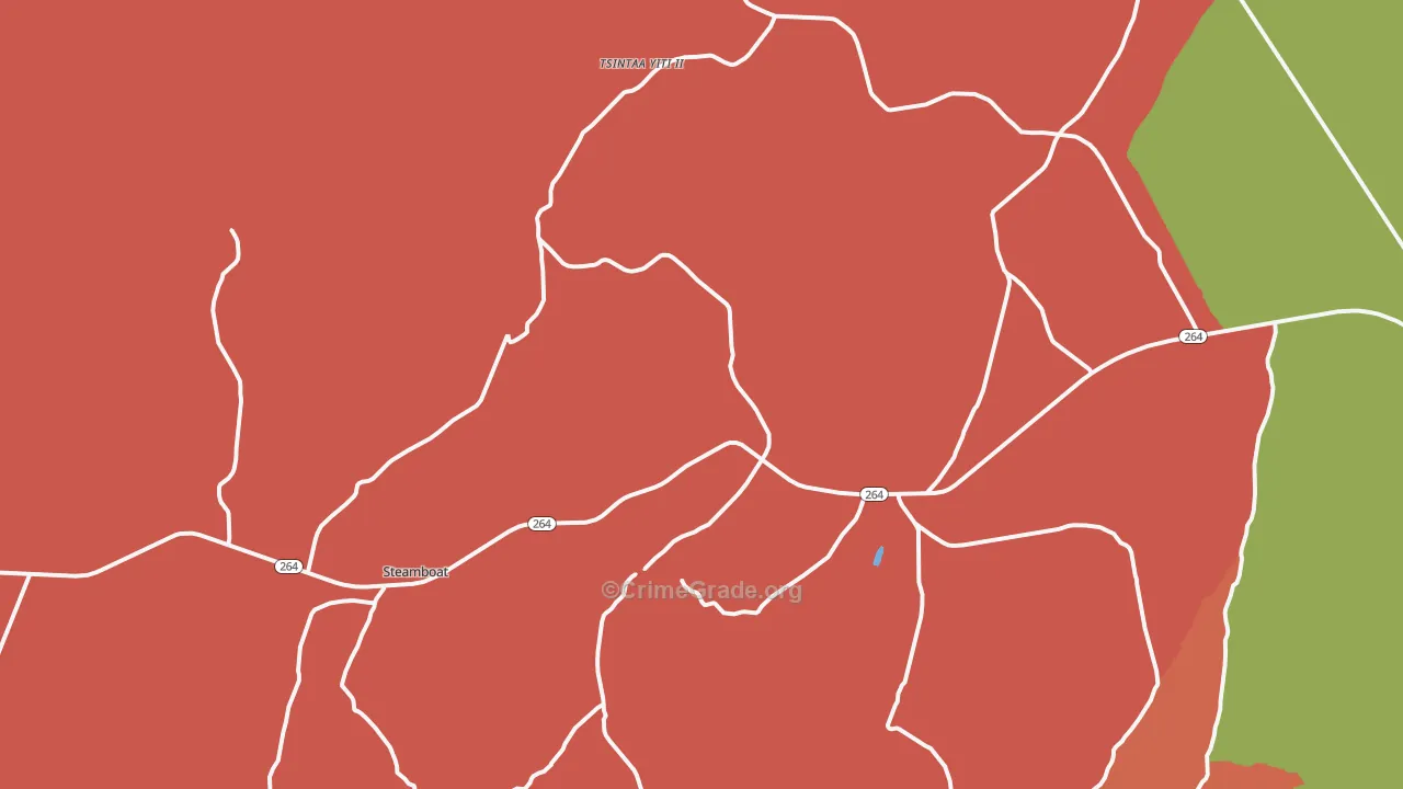 Steamboat Canyon, AZ Map of Assault Rates