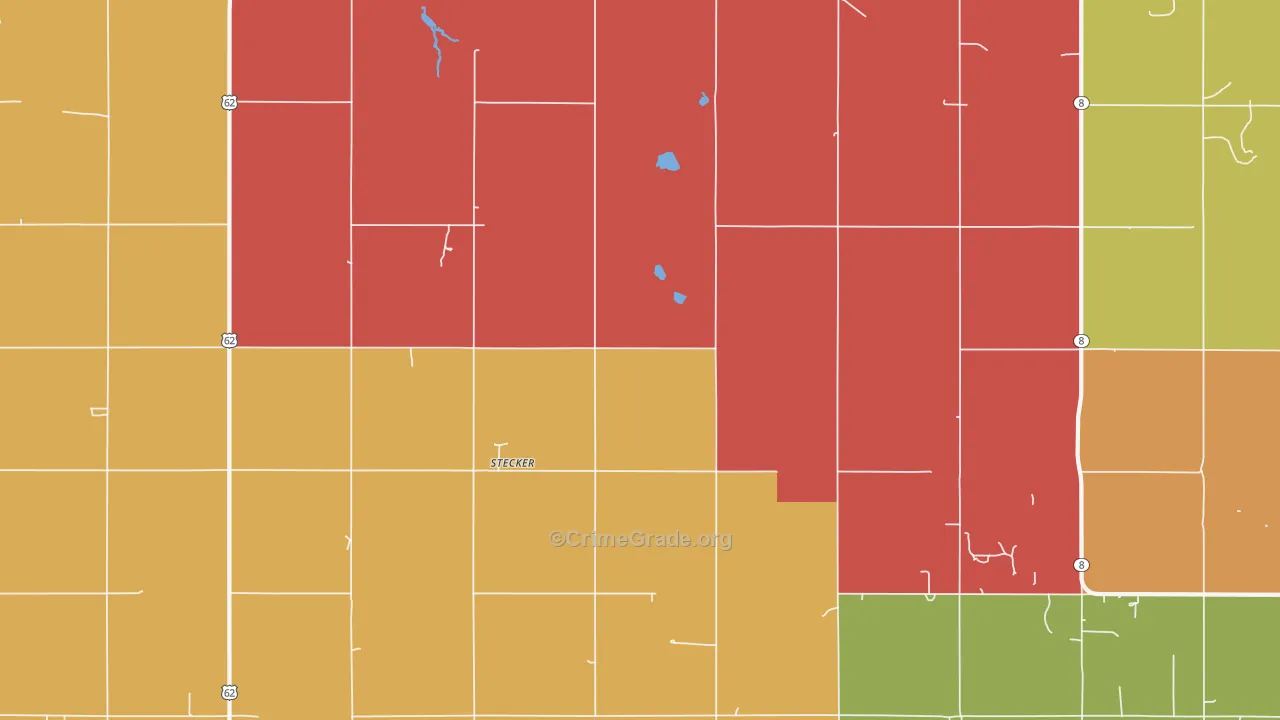 Stecker, OK Map of Assault Rates