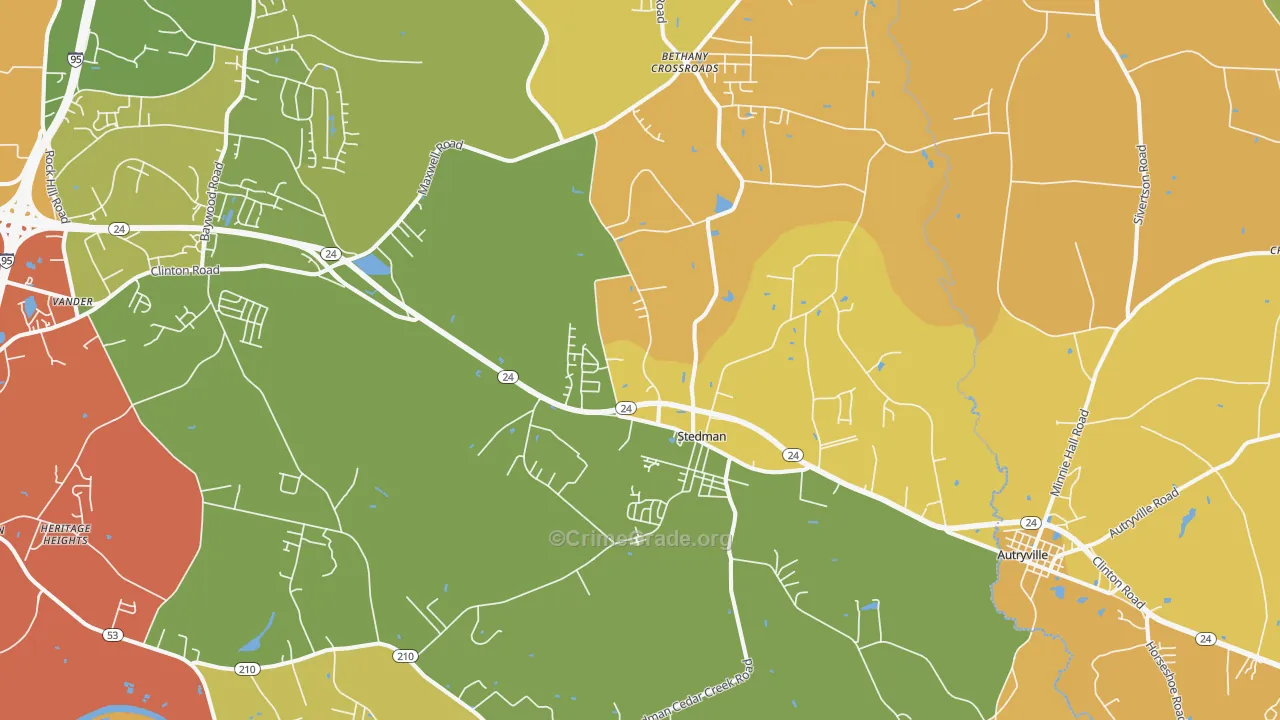 Stedman, NC Map of Assault Rates