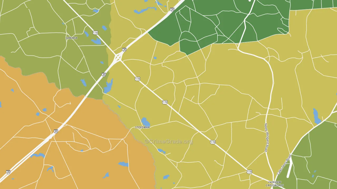 Steedman, SC Map of Assault Rates