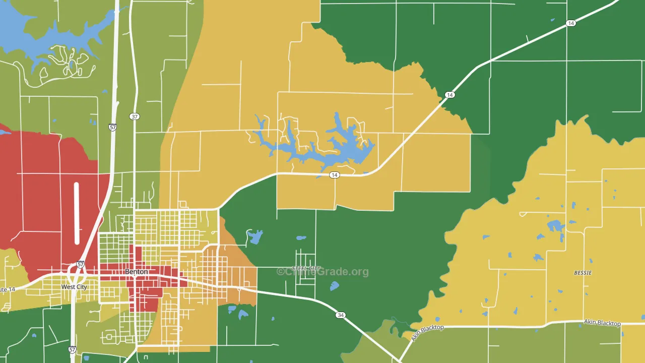 Steel City, IL Map of Assault Rates