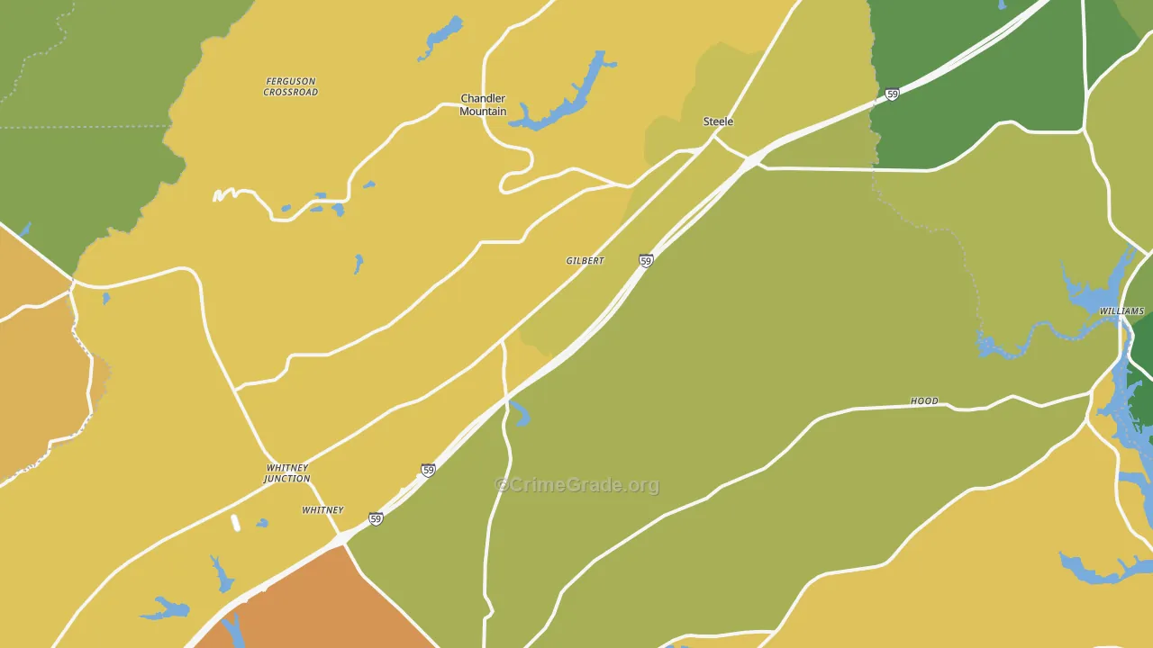 Steele, AL Map of Assault Rates