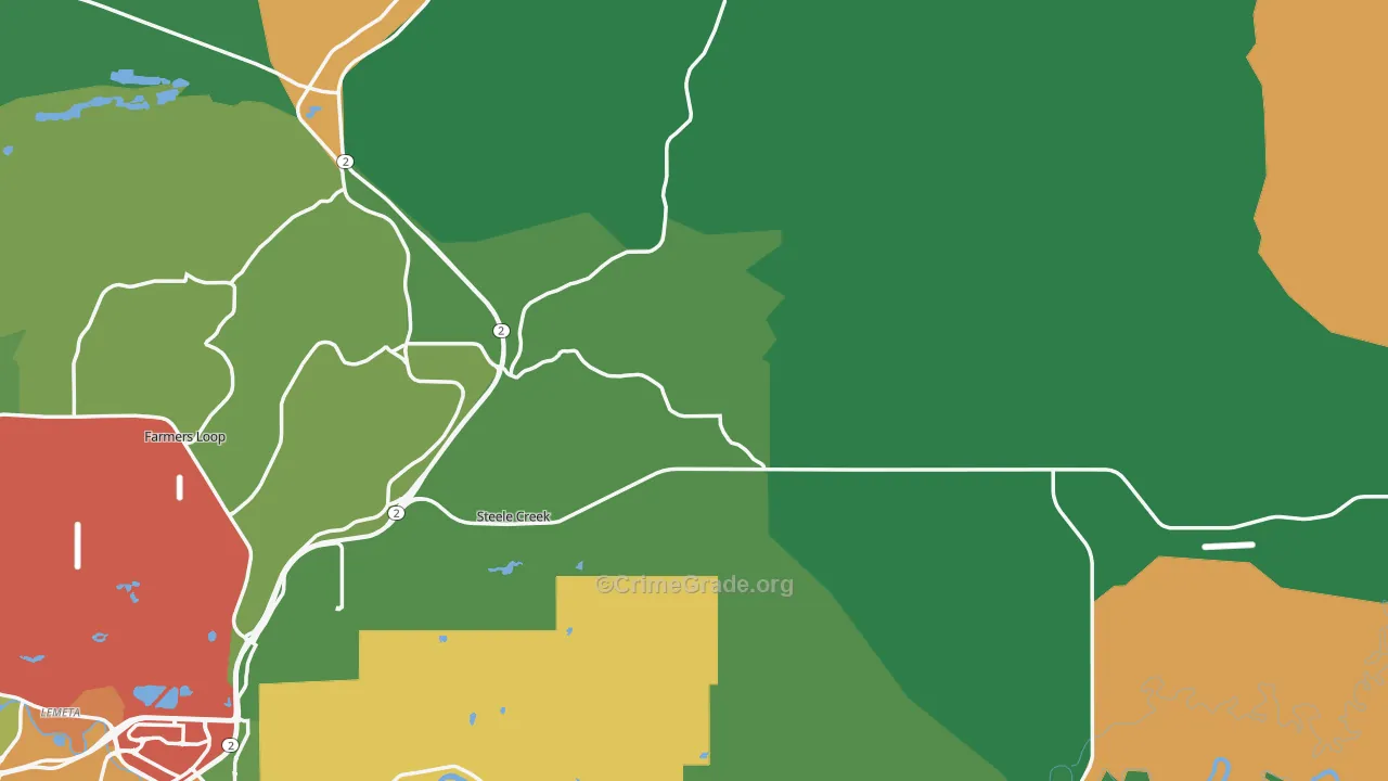 Steele Creek, AK Map of Assault Rates