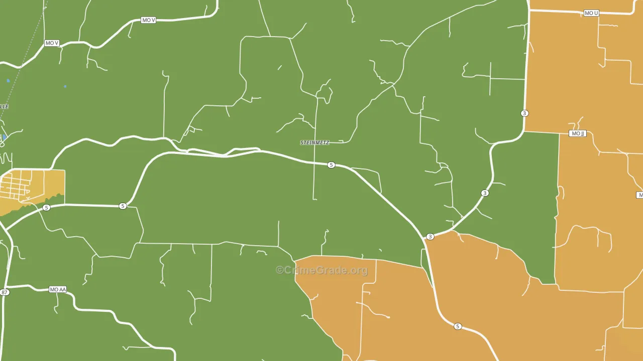 Steinmetz, MO Map of Assault Rates