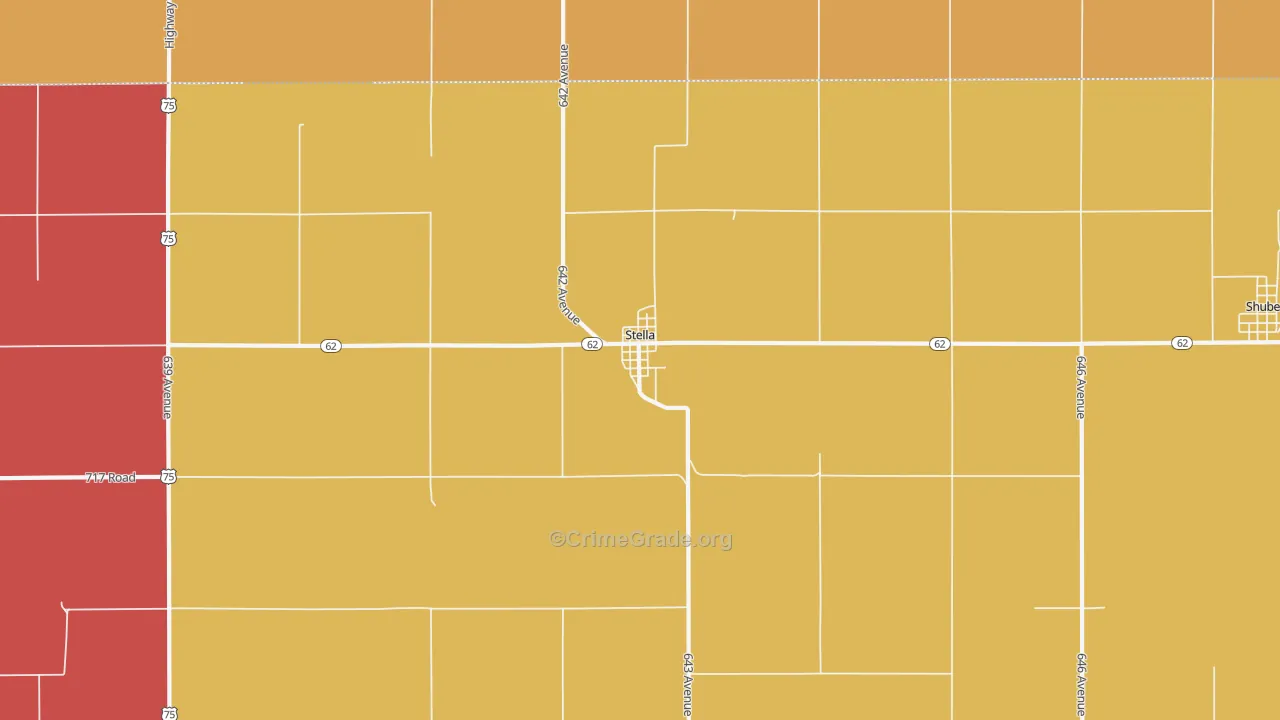 Stella, NE Map of Assault Rates